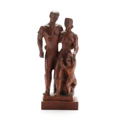 Familia Escultura tallada Escena americana Modernismo Mediados del siglo XX Realismo WPA
