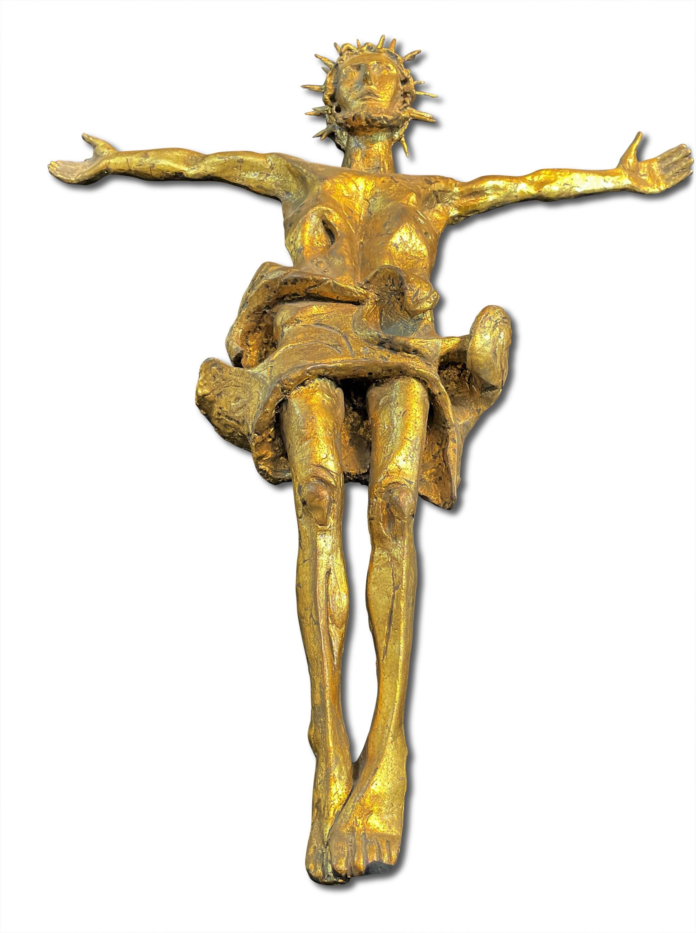 GOLDEN JESUS - American Modern Sculpture by Milton Hebald
