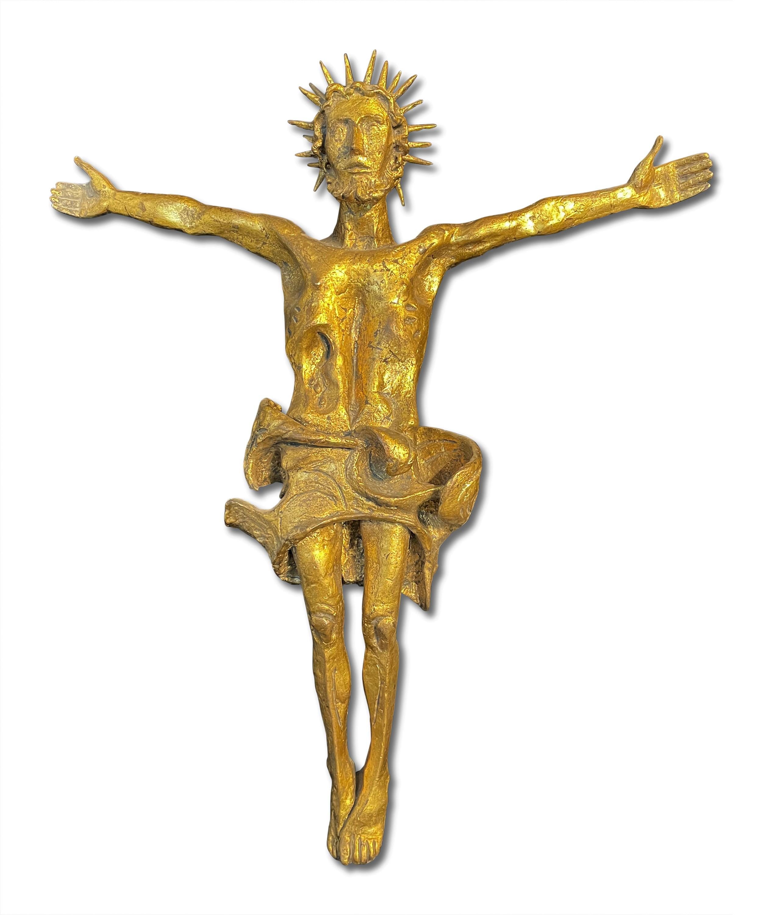 Milton Hebald Figurative Sculpture – GOLDENER JESUS