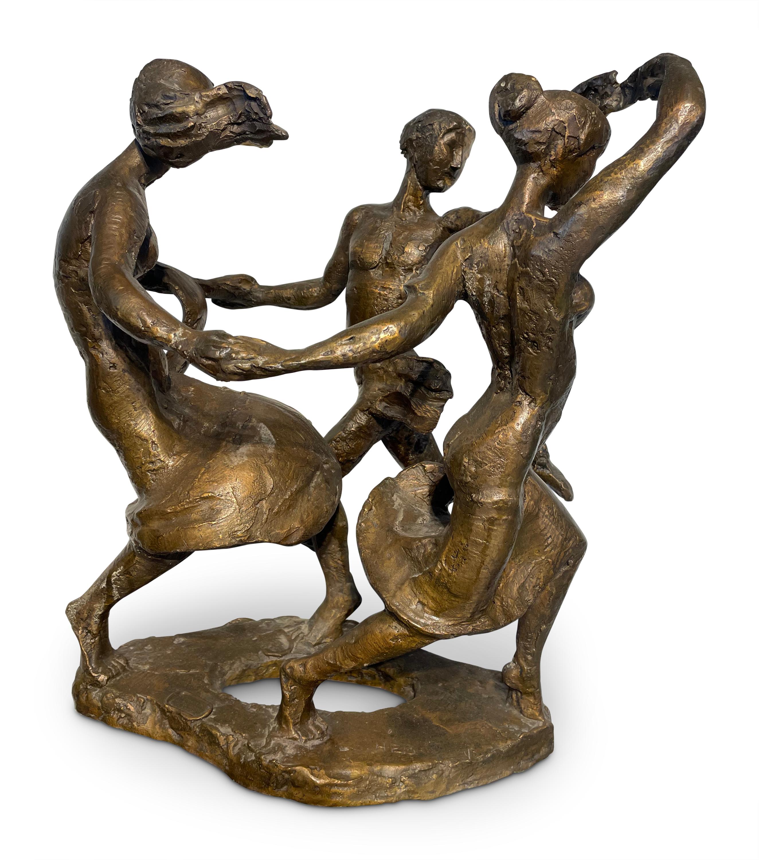 Three Dancers - Sculpture by Milton Hebald
