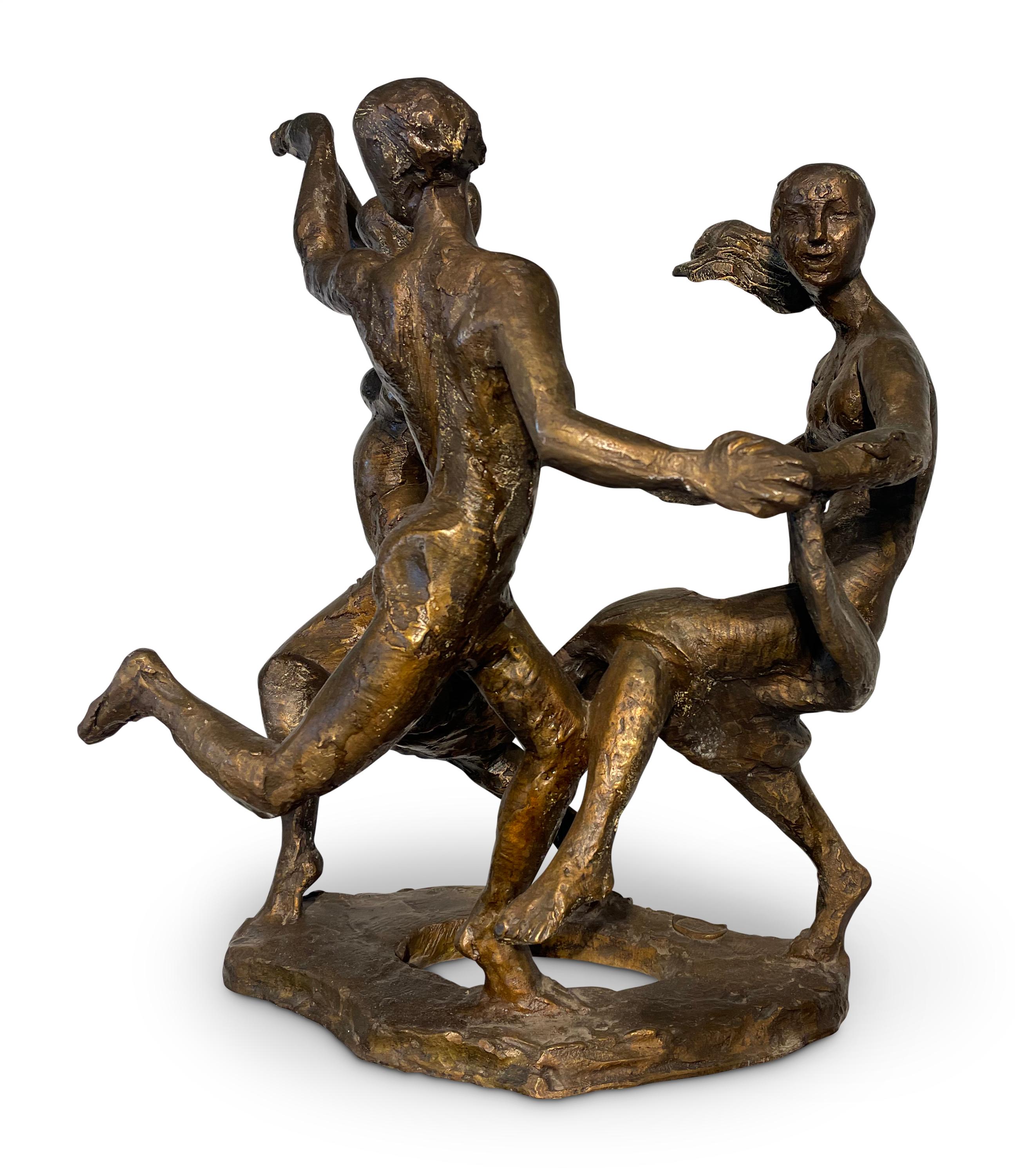 Drei Tänzerinnen (Amerikanische Moderne), Sculpture, von Milton Hebald