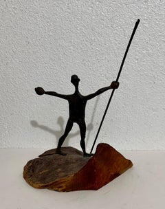 Milton Hebald – Scultura in bronzo e legno della metà del secolo, artista WPA, modernista, stile Americana