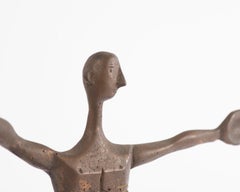 Milton Hebald Signed Abstract Bronze Sculpture of a Nude Figure