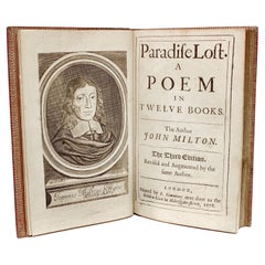 Antique Milton, John, Paradise Lost, A Poem in Twelve-Books, 'Third Edition, 1678'