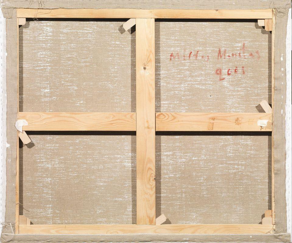 Nikebaus, Öl auf Leinwand, Werk von Milton Manetas (Athen 1964) aus dem Jahr 2001, Einzelstück.

