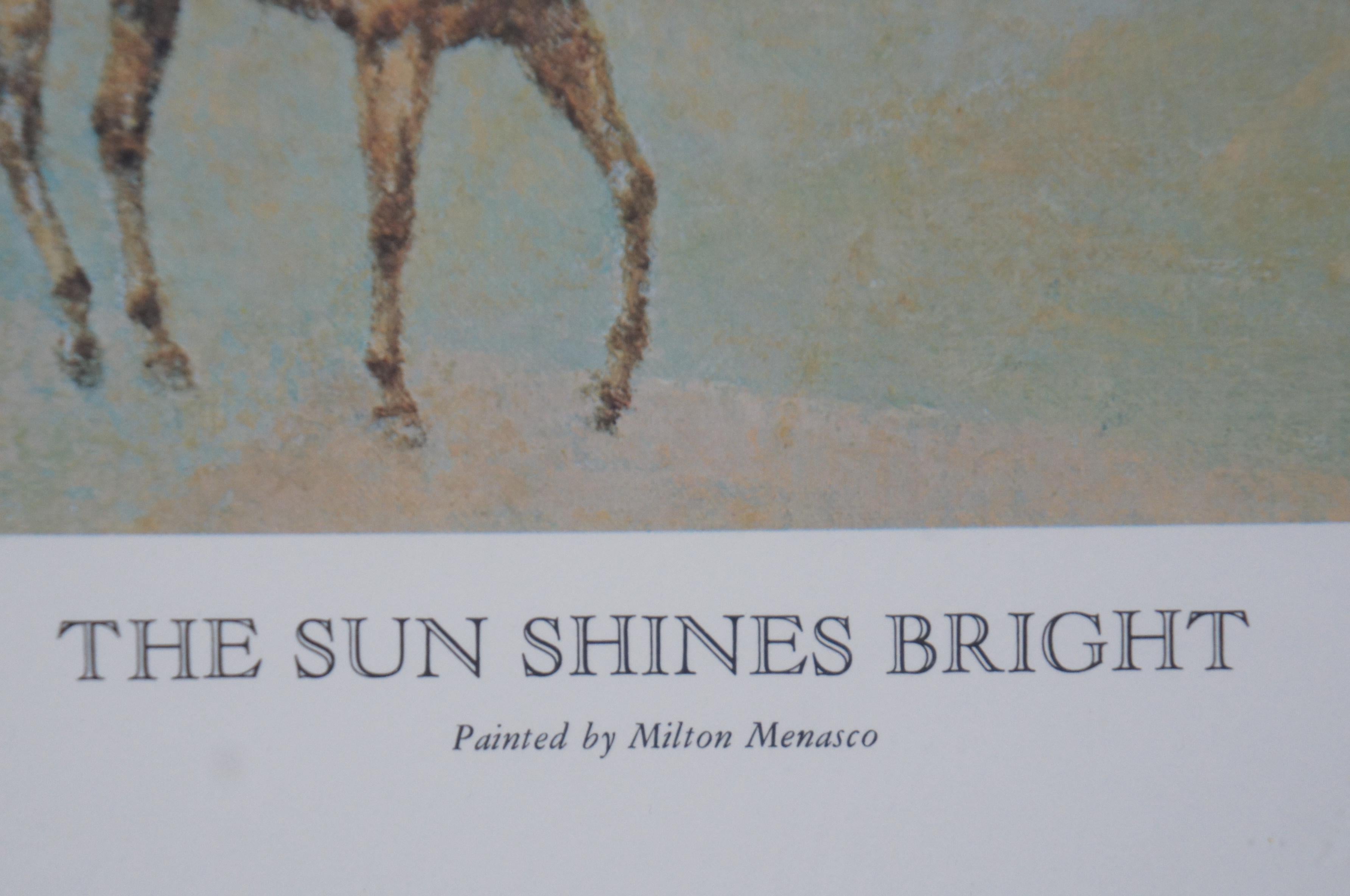 Milton Menasco Sun Shines Bright Lithograph Kentucky Derby Churchill Downs 4