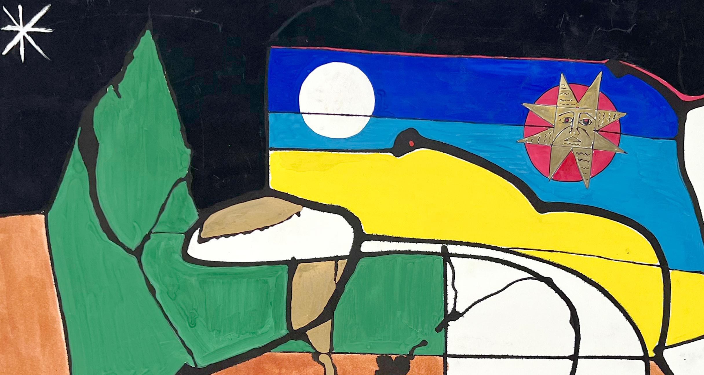 Manan du Terre, abstrait moderniste  par LT Milton 1987 en vente 2