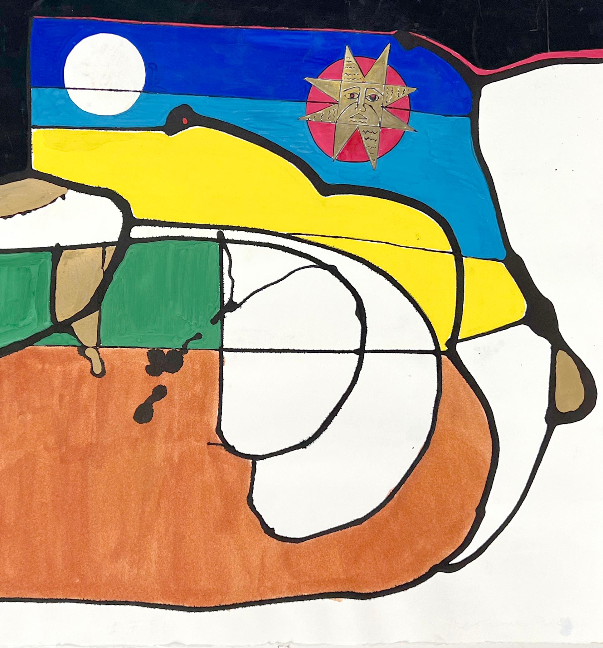 Manan du Terre, abstrait moderniste  par LT Milton 1987 en vente 3