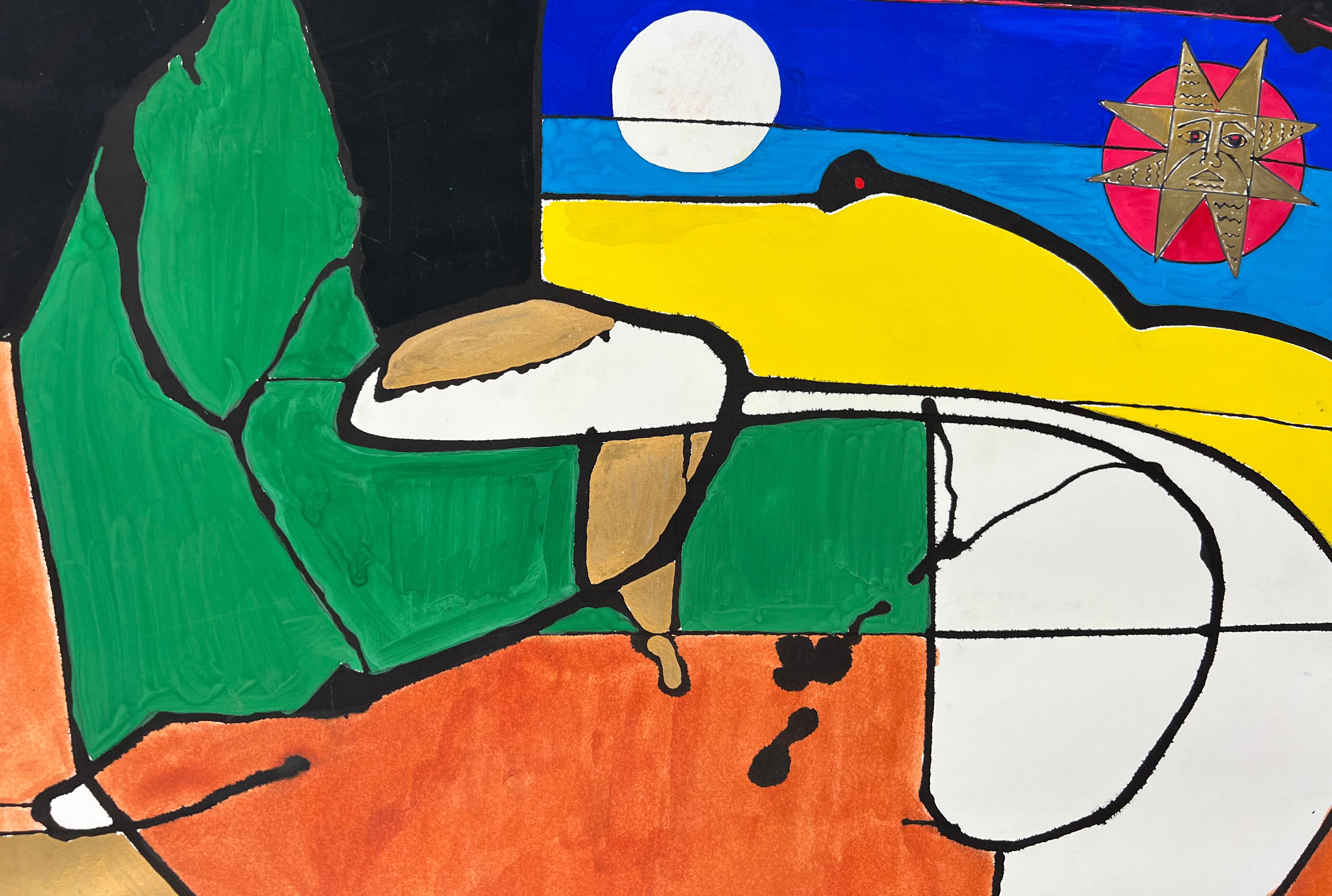 Manan du Terre, abstrait moderniste  par LT Milton 1987 en vente 5
