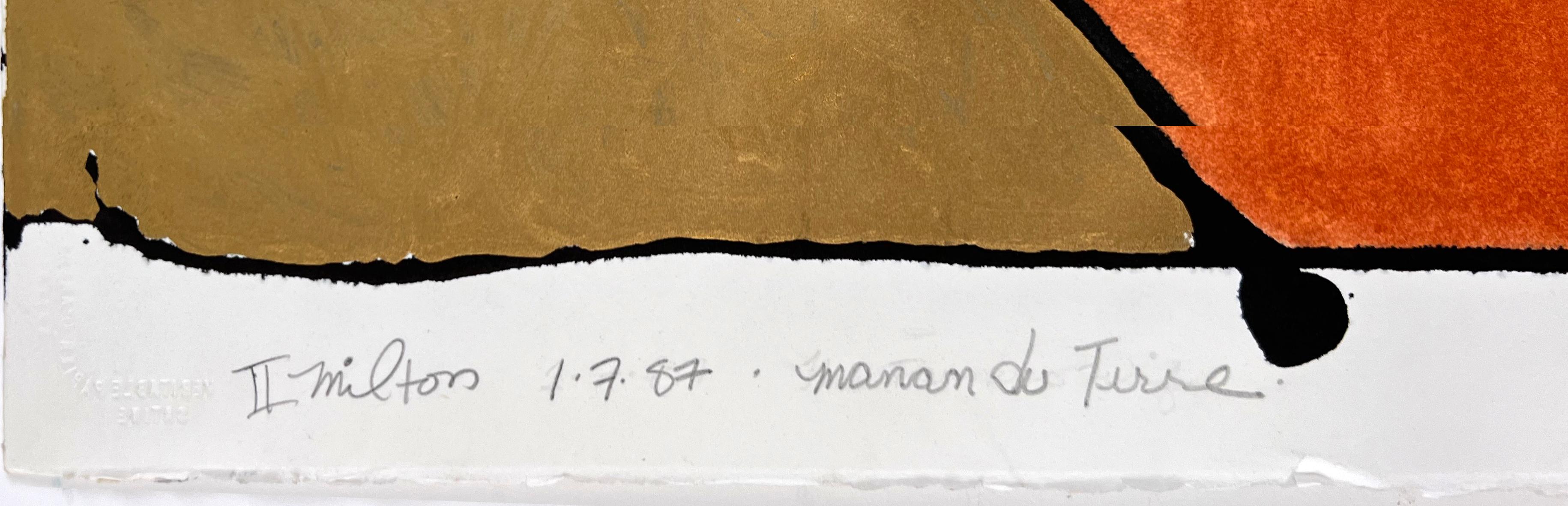 Manan du Terre, abstrait moderniste  par LT Milton 1987 en vente 6