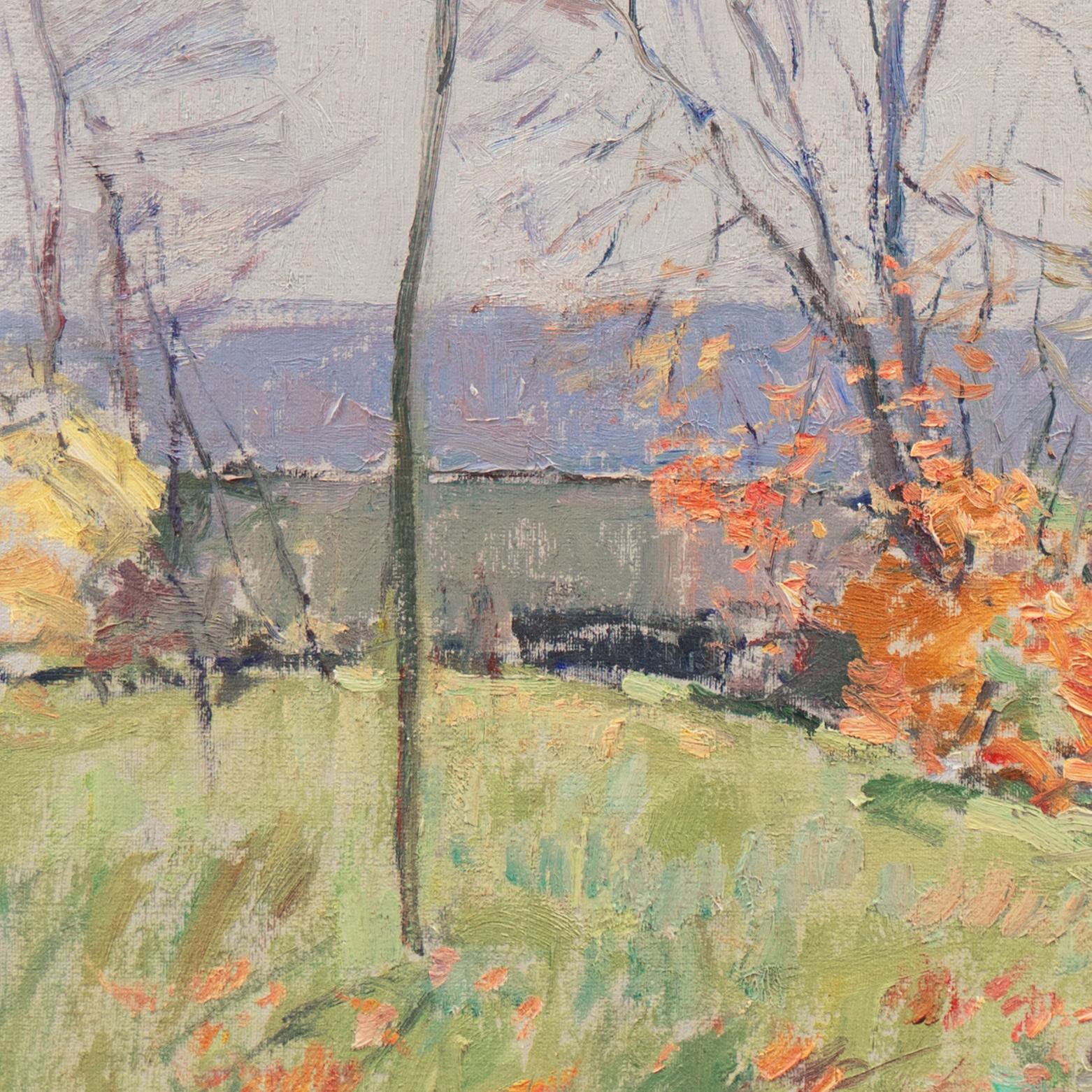 'Rochester, New York', National Academy of Design, Rockport Art Association, Oil - Brown Landscape Painting by Milton W Holm