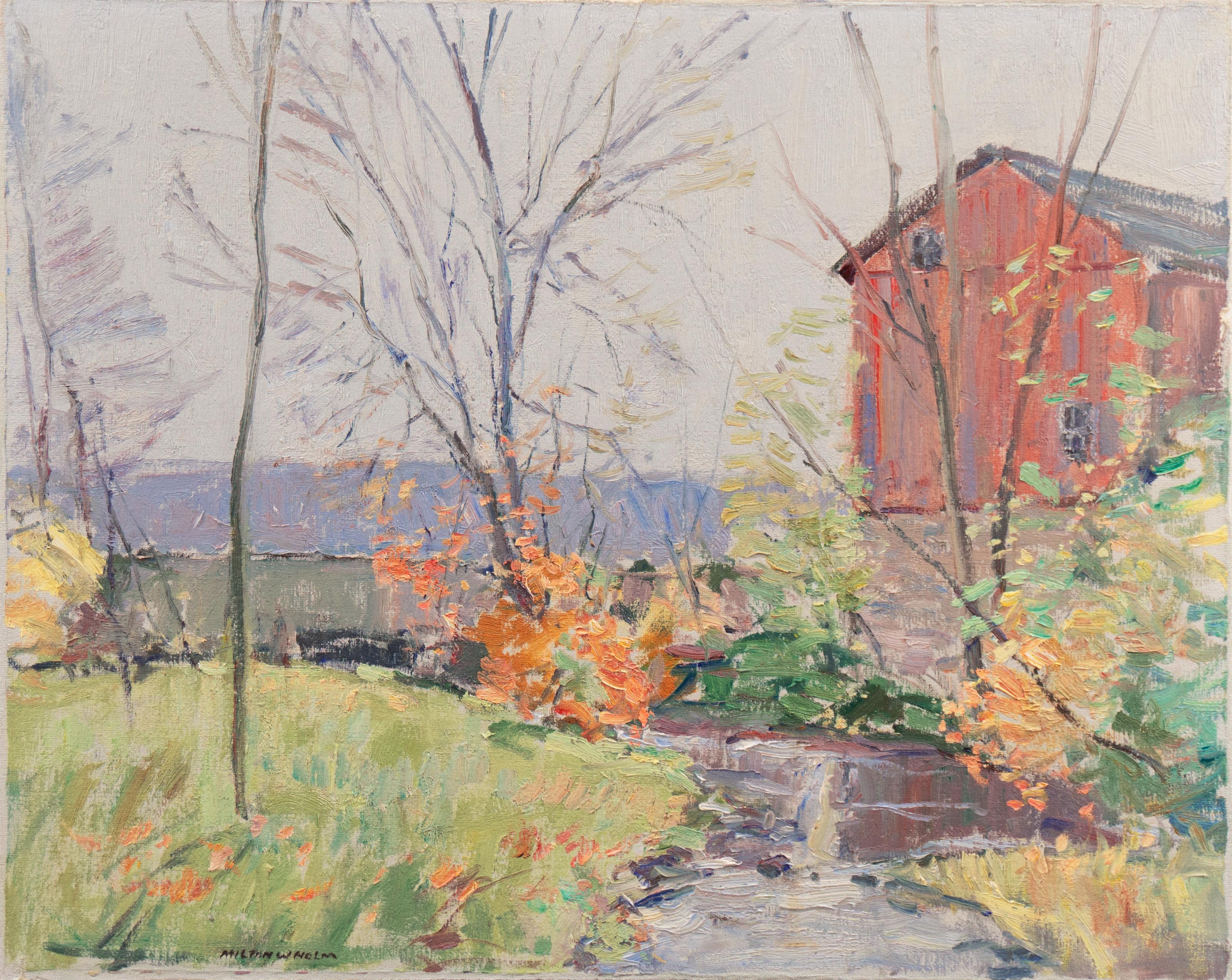 Milton W Holm Landscape Painting - 'Rochester, New York', National Academy of Design, Rockport Art Association, Oil