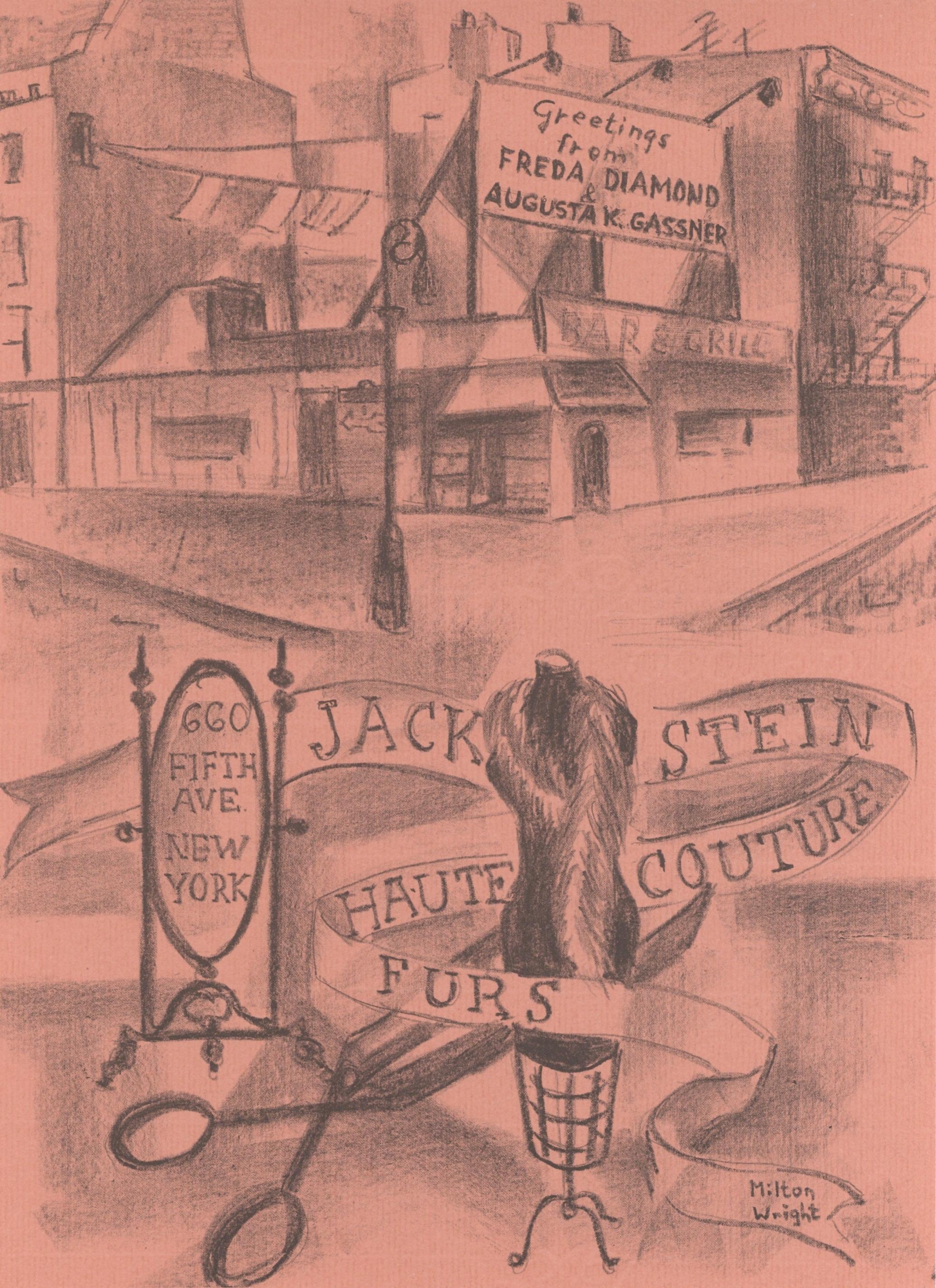 original lithograph - Print by Milton Wright