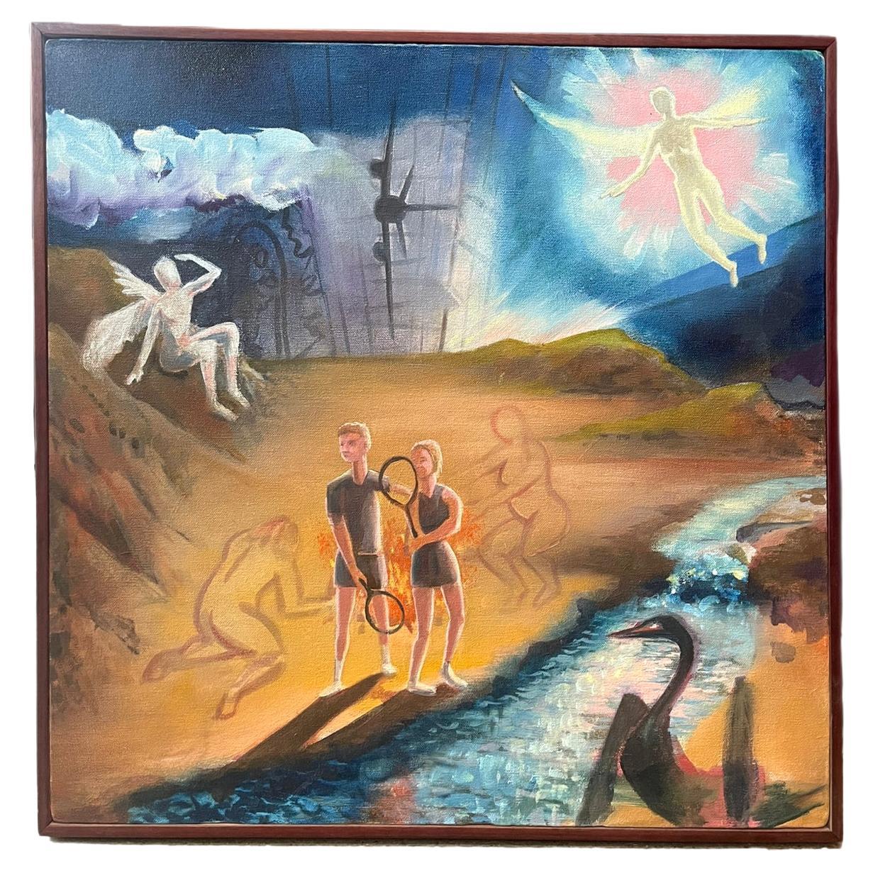 “Miltons Adam and Eve” by Austin Artist Robert Wymer, Oil on Canvas