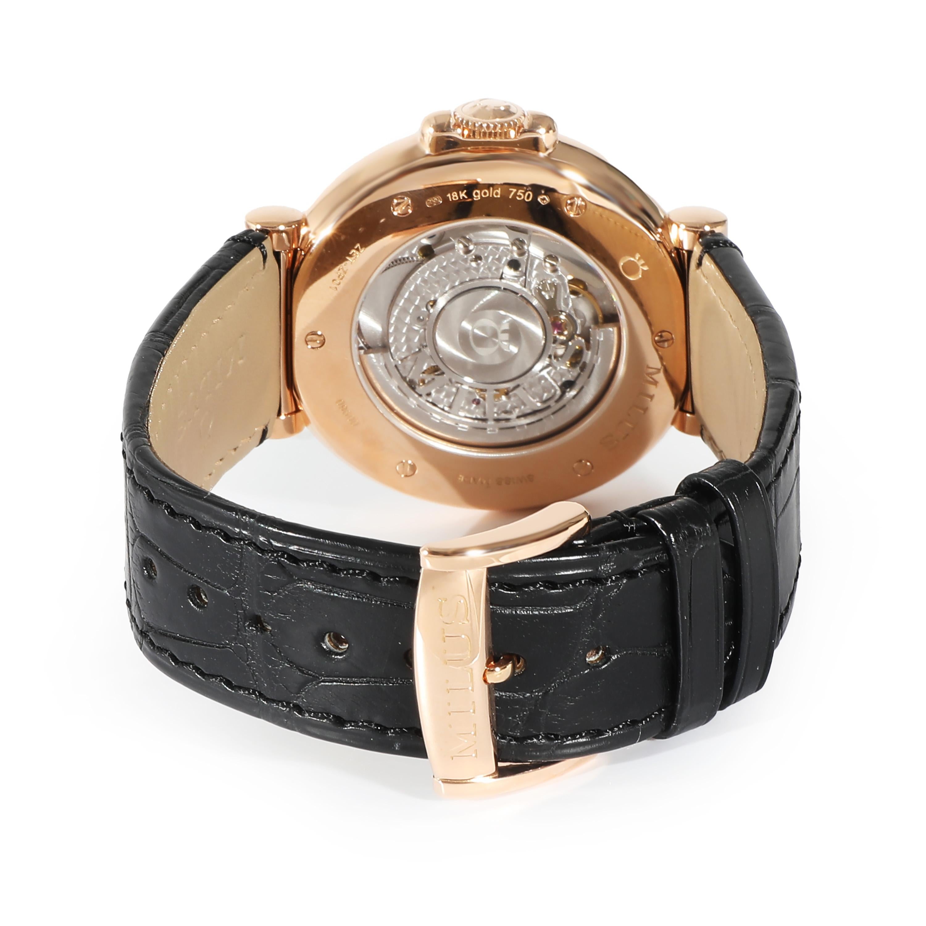 Milus Zetios Regulator ZET-ZP01 Men's Watch in 18kt Rose Gold

SKU: 136956

PRIMARY DETAILS
Brand: Milus
Model: Zetios Regulator
Country of Origin: Switzerland
Movement Type: Mechanical: Automatic/Kinetic
Year of Manufacture: 2010-2019
Condition: