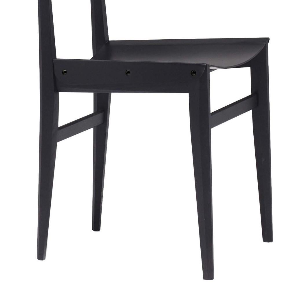 Italian Milvia Leather Dining Chair For Sale
