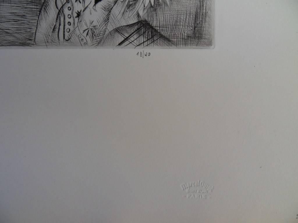 Mily Possoz
Gatto e libro

Incisione originale
Firmato a matita
Limitata /40 copie
Su pergamena di Rives 20 x 15

INFORMAZIONI : Porta il timbro a secco dell'editore 