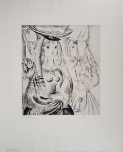 Portugal : The Market - Original Handsigned Etching