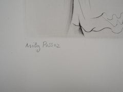 Sewing Girl - Original Handsigned Etching