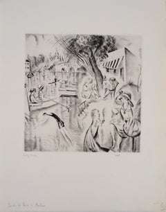 Summer in Paris, Seine Banks - Original Handsigned Etching