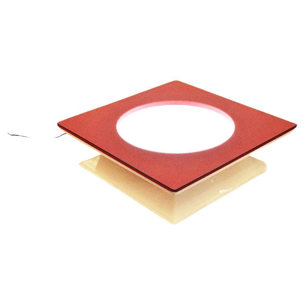 Mim Luminous Low Table in Fiberglass, Fabric and Plexiglass 1970s