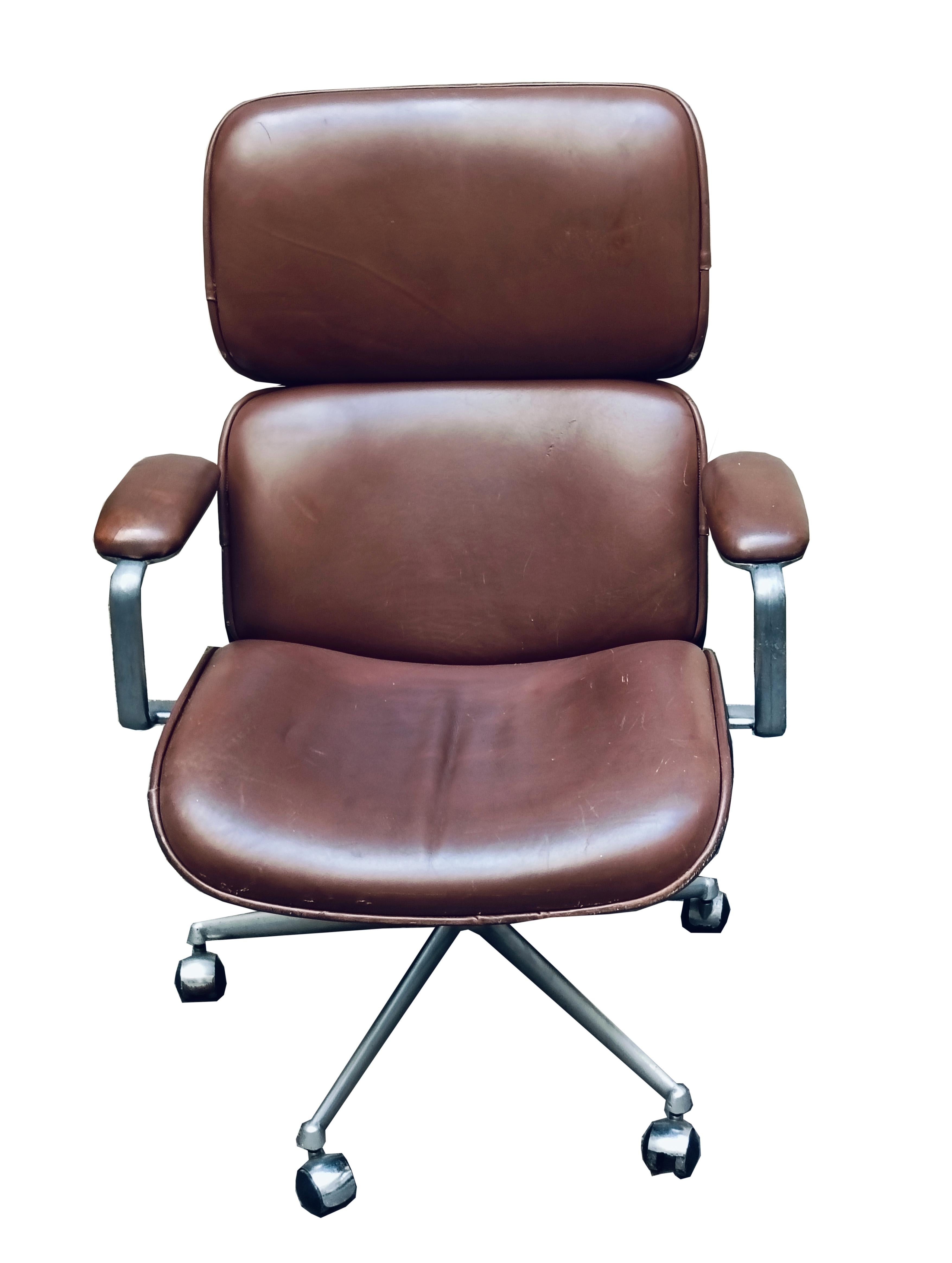 Italian MIM Roma Executive Swiwel Chair, Italy 1960s For Sale