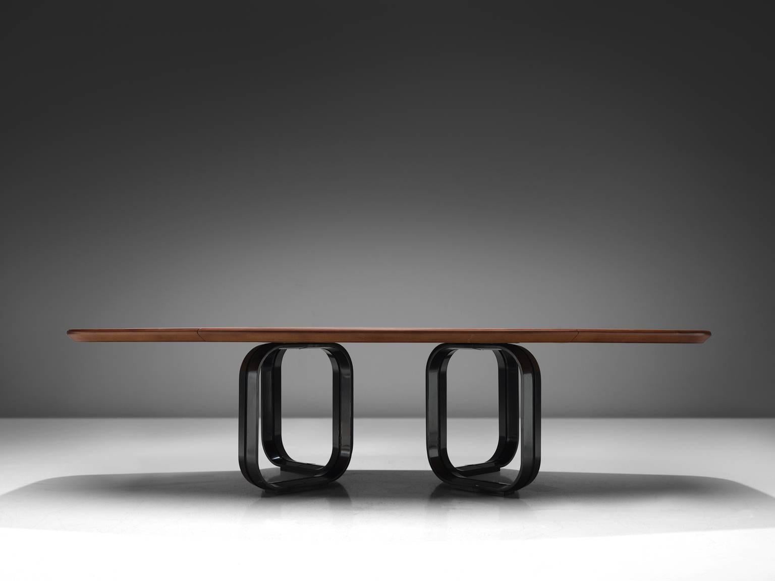 Italian MIM Roma Large Rosewood Dining Table