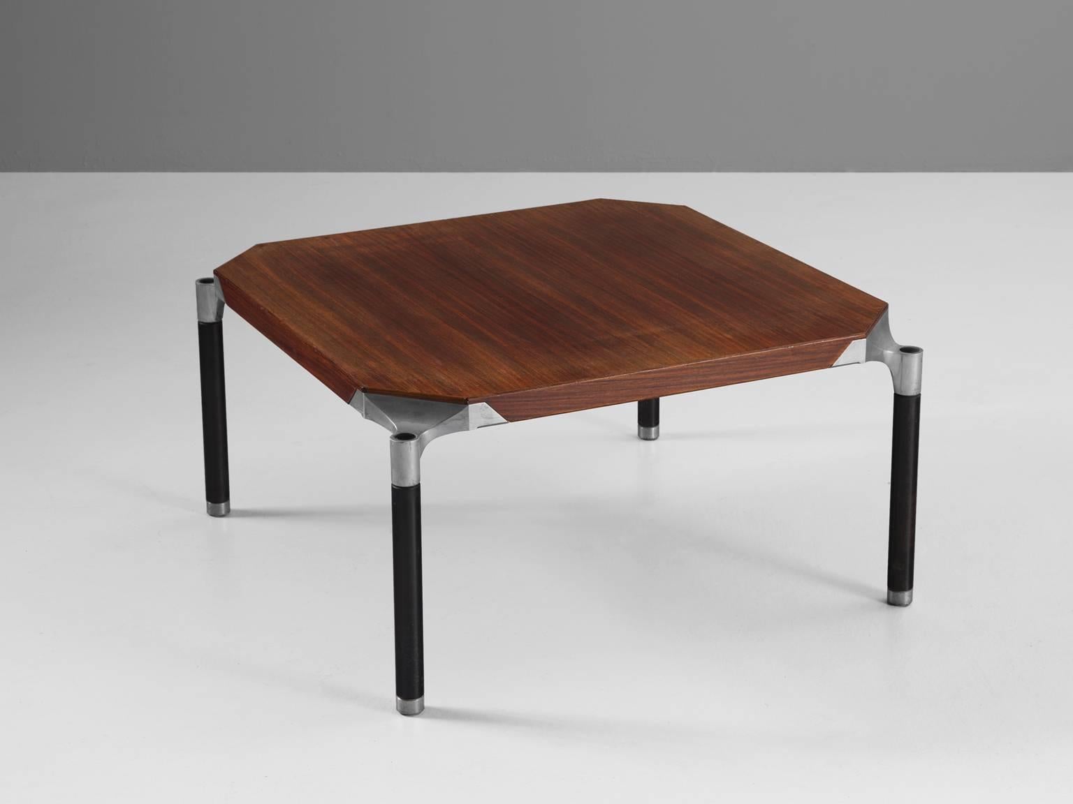 MIM Roma, coffee table, mahogany, Italy, 1960s.

This coffee table is an exquisite example of Ico Parisi's style on which the design of this table is inspired. This piece is solid and elegant at the same time and could fit in various types of