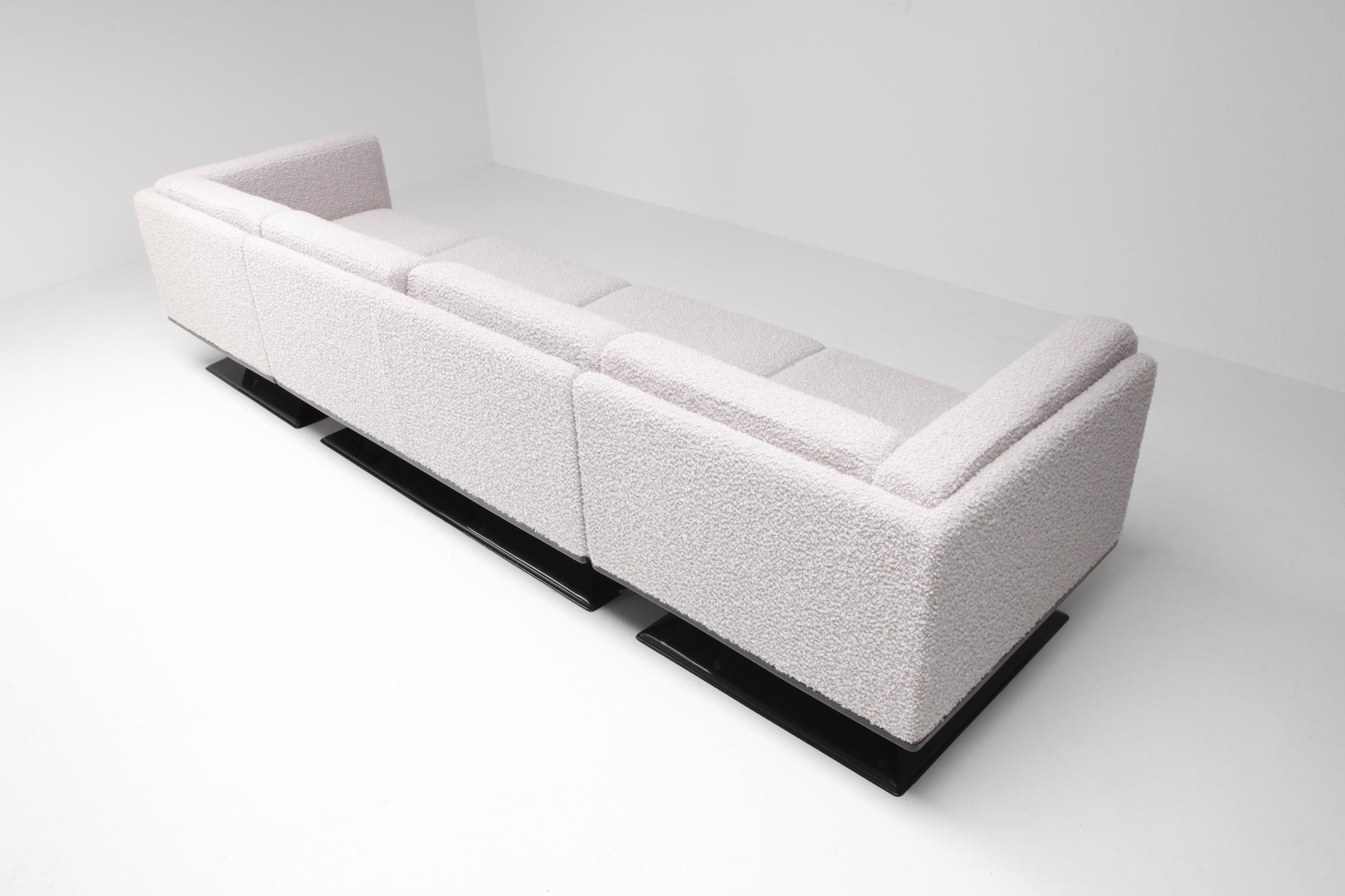 MIM Roma Sectional Sofa in Bouclé Wool by Luigi Pellegrin 1