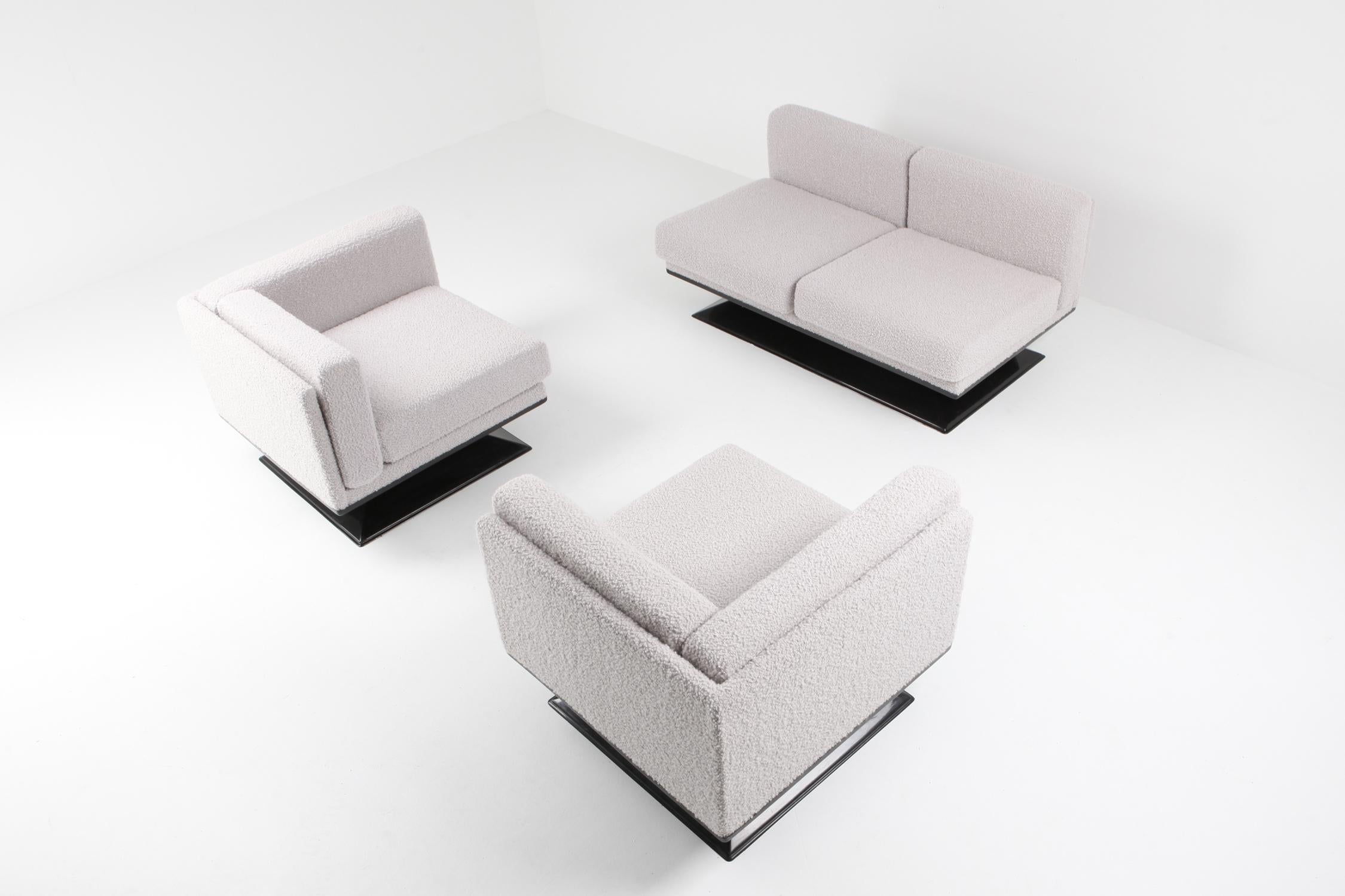 MIM Roma Sectional Sofa in Bouclé Wool by Luigi Pellegrin 3