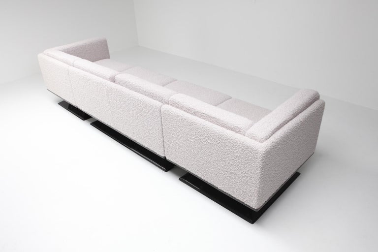 MIM Roma Sectional Sofa in Bouclé Wool by Luigi Pellegrin For Sale 5