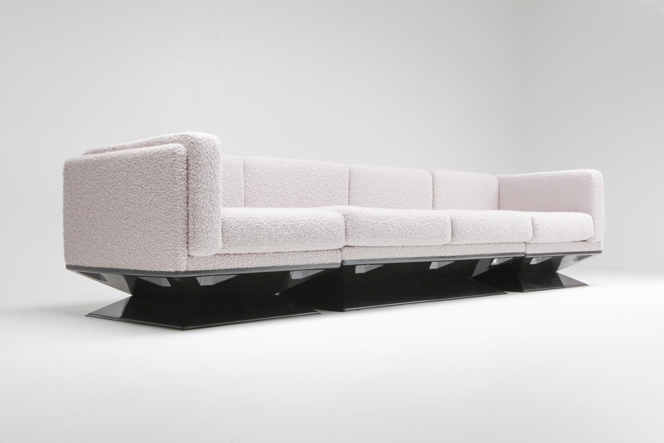 boucle sectional sofa