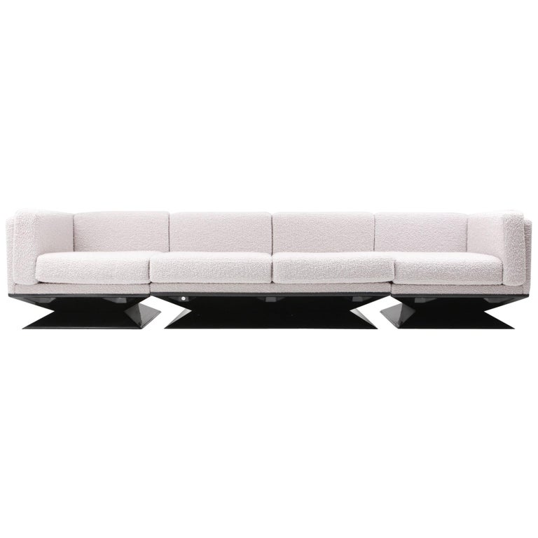 Mim Roma Sectional Sofa In Boucle Wool By Luigi Pellegrin