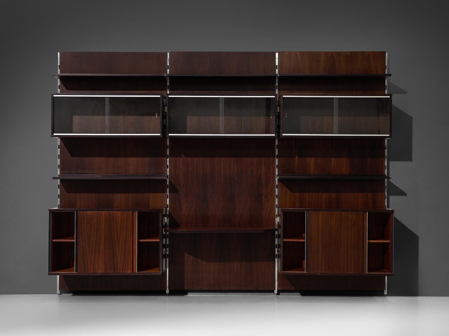 MIM Roma Wall Unit in Rosewood, 1960s 2