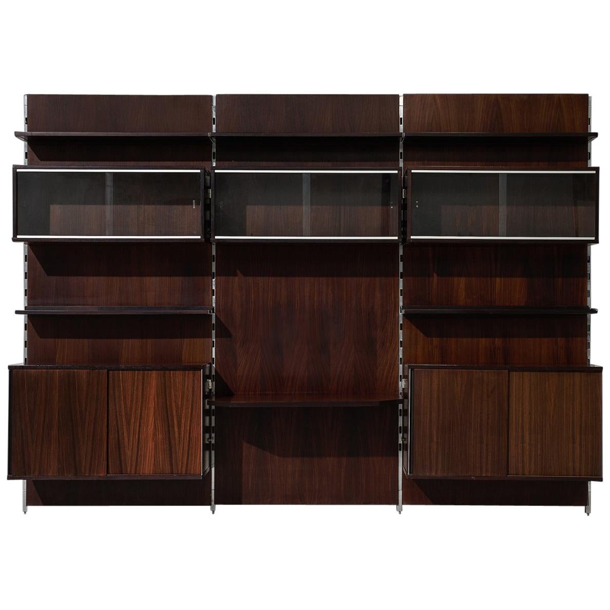 MIM Roma Wall Unit in Rosewood, 1960s