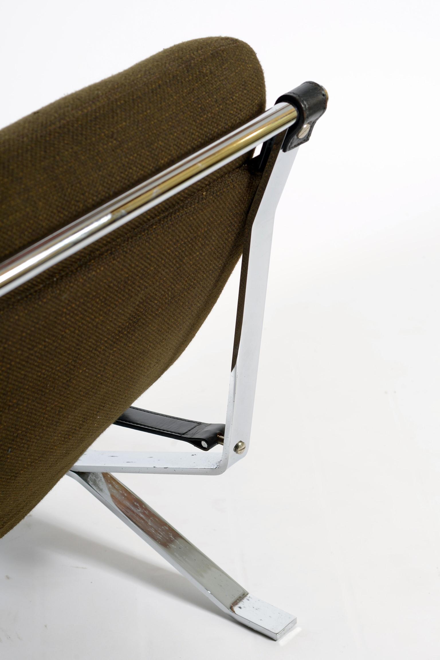 MIM Signed Mid Century Chrome Metal Italian Armchair, 1960 For Sale 3