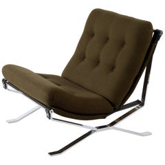 MIM Signed Mid Century Chrome Metal Italian Armchair, 1960 Vintage MIM Signed Mid Century Chrome Metal Italian Armchair, 1960