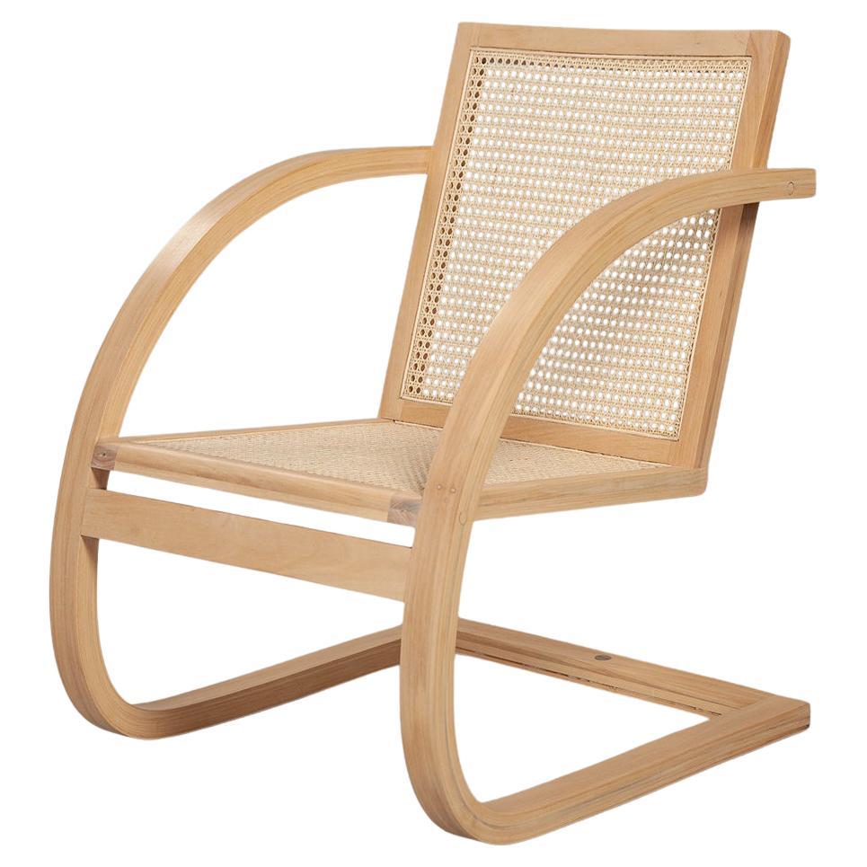 Sillón Mima. Hecho a mano con madera maciza de marfil recuperada. Edición limitada