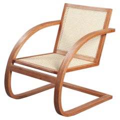 Vintage Mima Lounge Chair. Handcrafted from solid wood