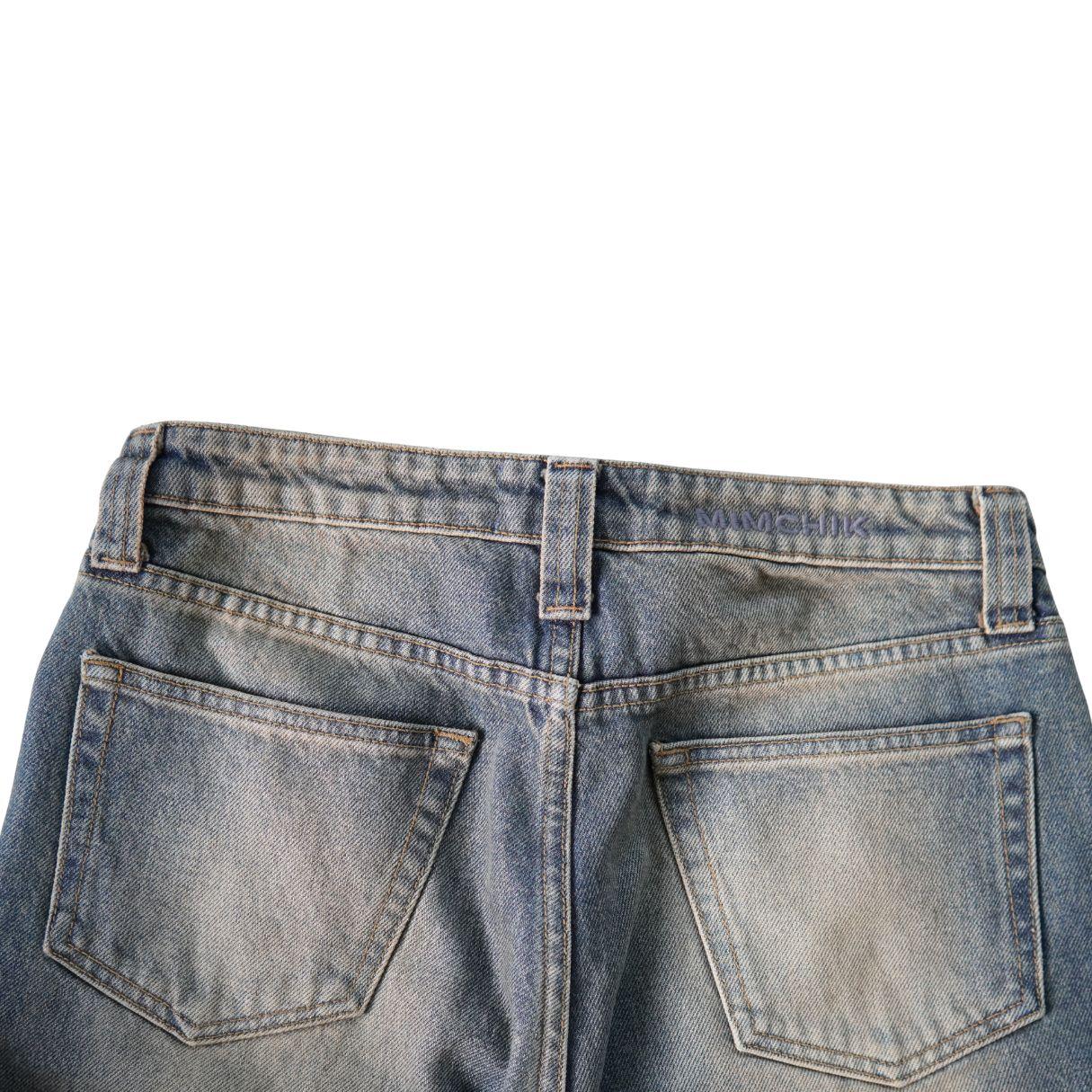 Mimchik Los Angeles Maria Distressed Wash Relaxed Jeans 27 en Excelente estado para la venta en Beverly Hills, CA
