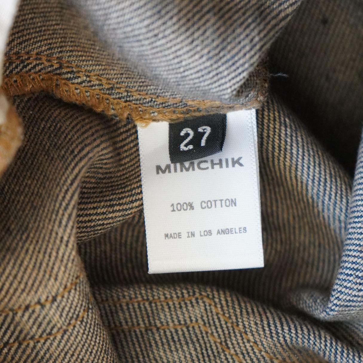 Mimchik Los Angeles Maria Distressed Wash Relaxed Jeans 27 en venta 1