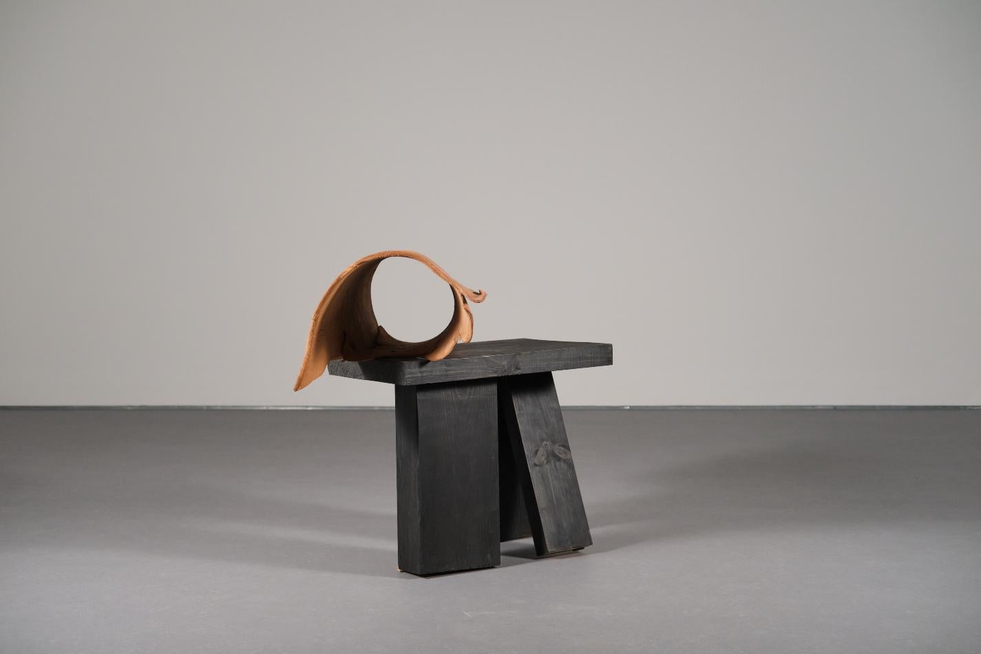 Contemporary Mímesis #2 by Jordi Ribaudí, Buffalo Leather Sculptural Furniture For Sale