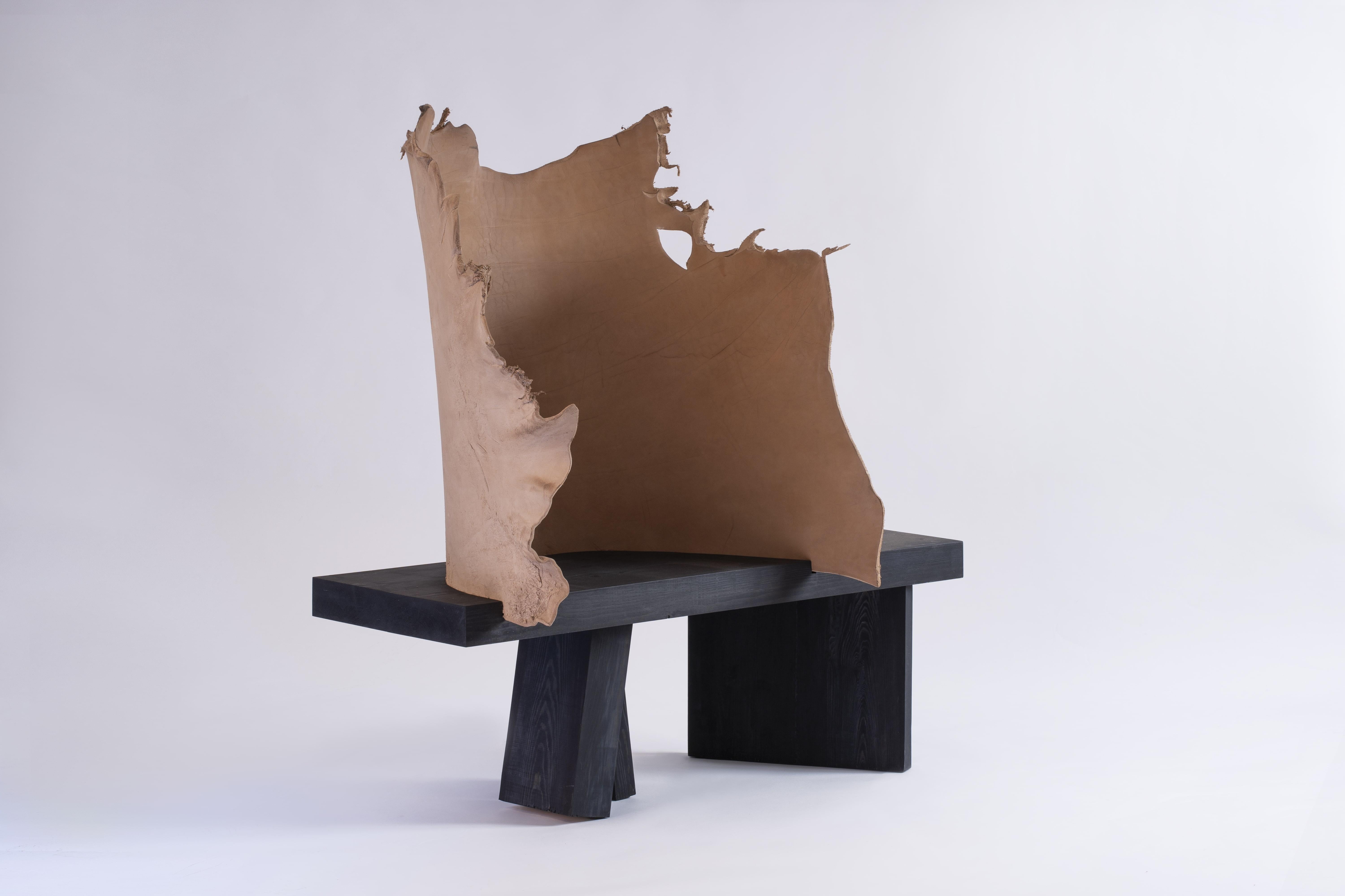 Spanish Mímesis #3 by Jordi Ribaudí, Buffalo Leather Sculptural Furniture For Sale