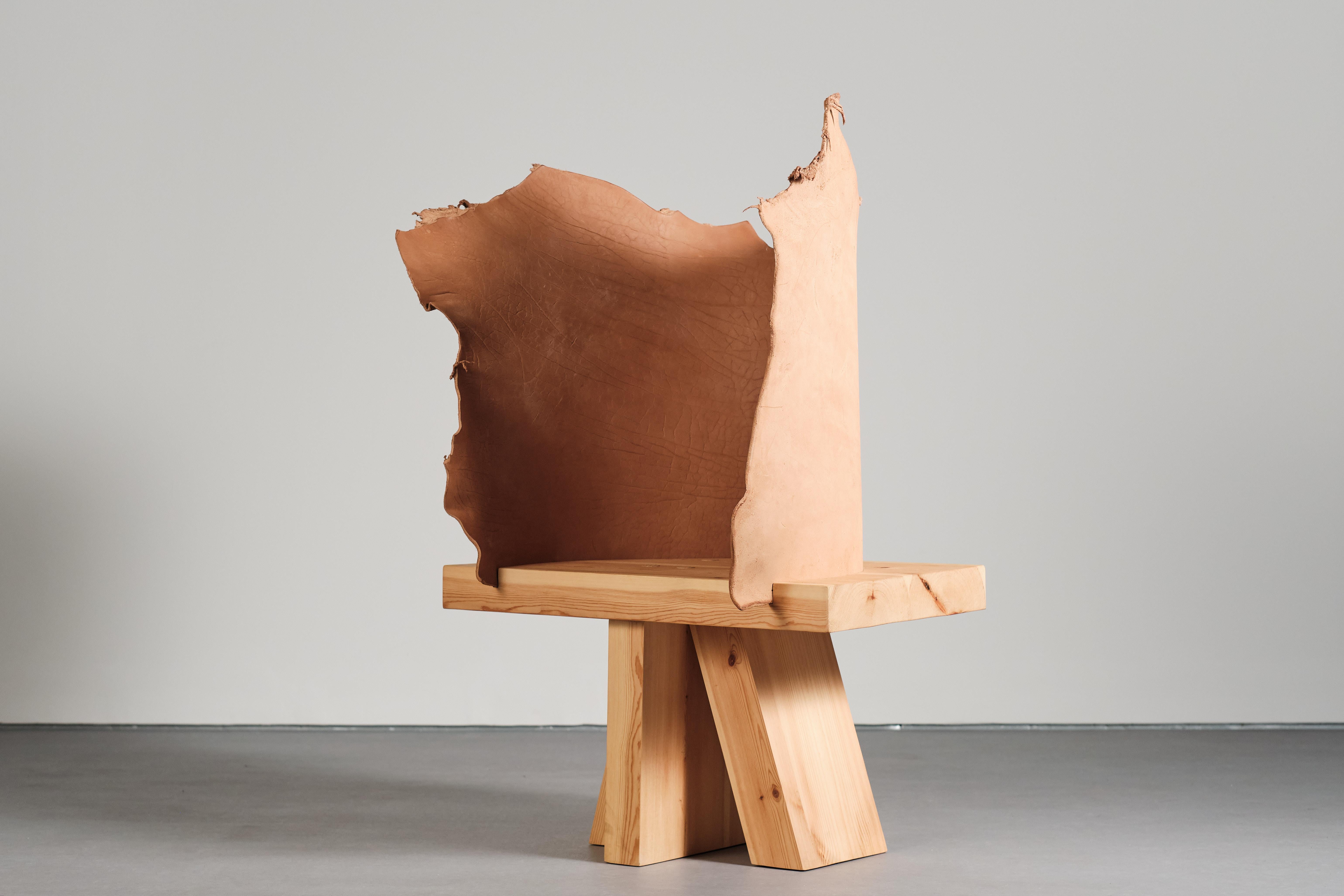 Espagnol Banc en cuir de buffle d'eau Sculpture unique Mímesis 7 de Jordi Ribaudí en vente