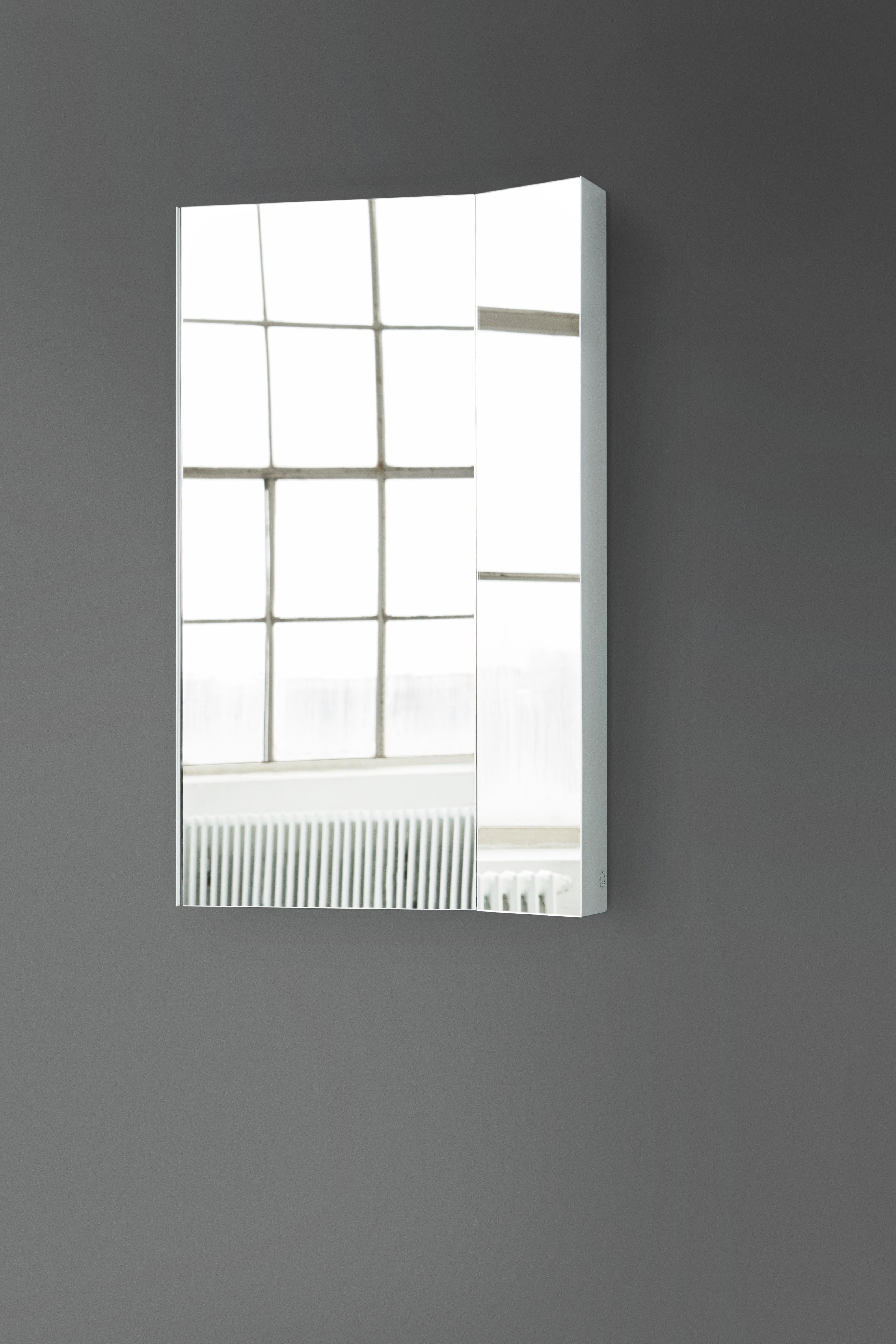 Danish Mimesis Planar Floor or Wall Mirror in Powder Coated Steel For Sale