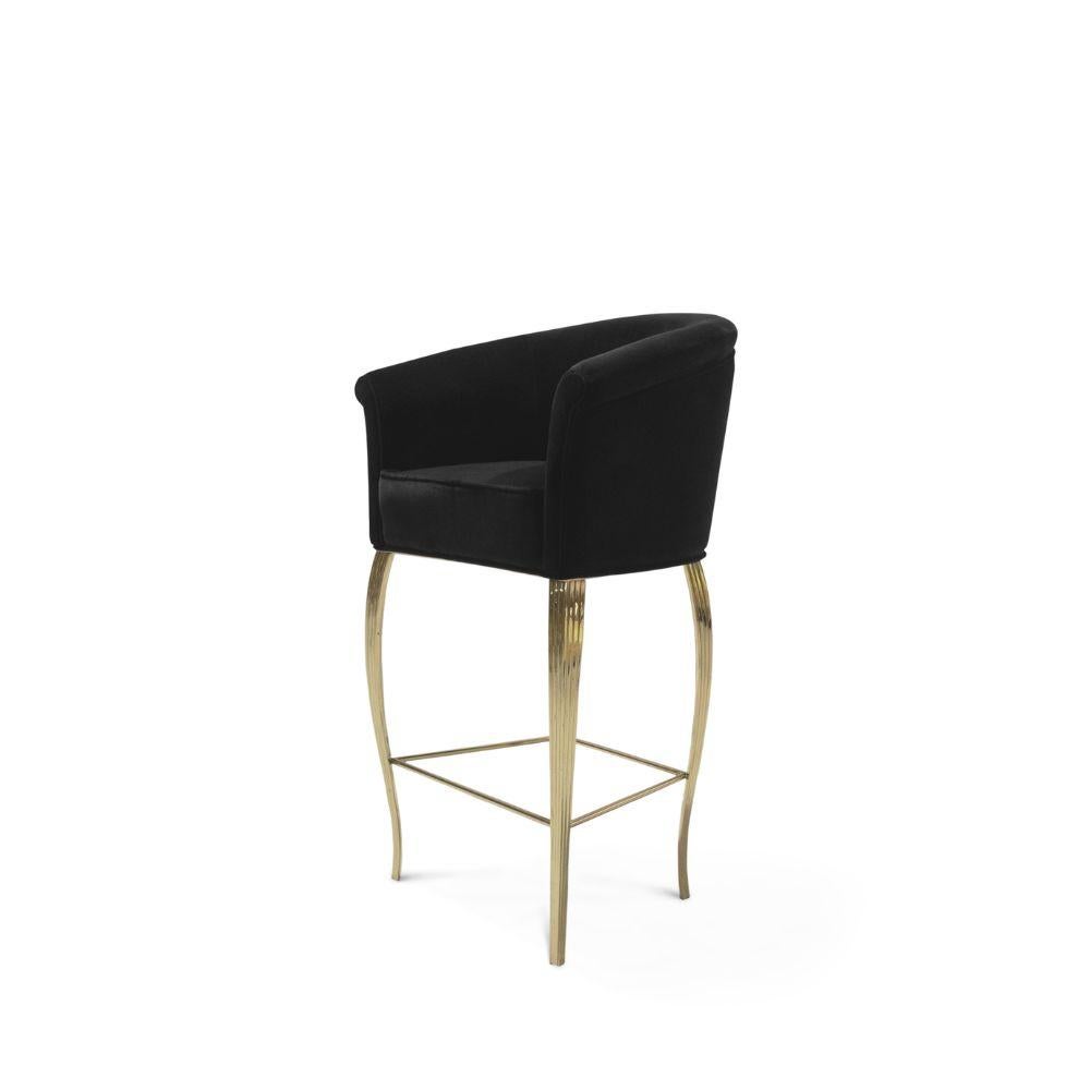 Mimi is the sophisticated and flirty girl-next-door of stools. This simple but sweet small armchair's cozy design hugs your body in cozy upholstery fabric. Her attractive body with modern curves is accented by long, sexy metal legs.

As