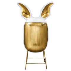 Mimi Bar Storage Cabinet with Brass Inlay by Matteo Cibic