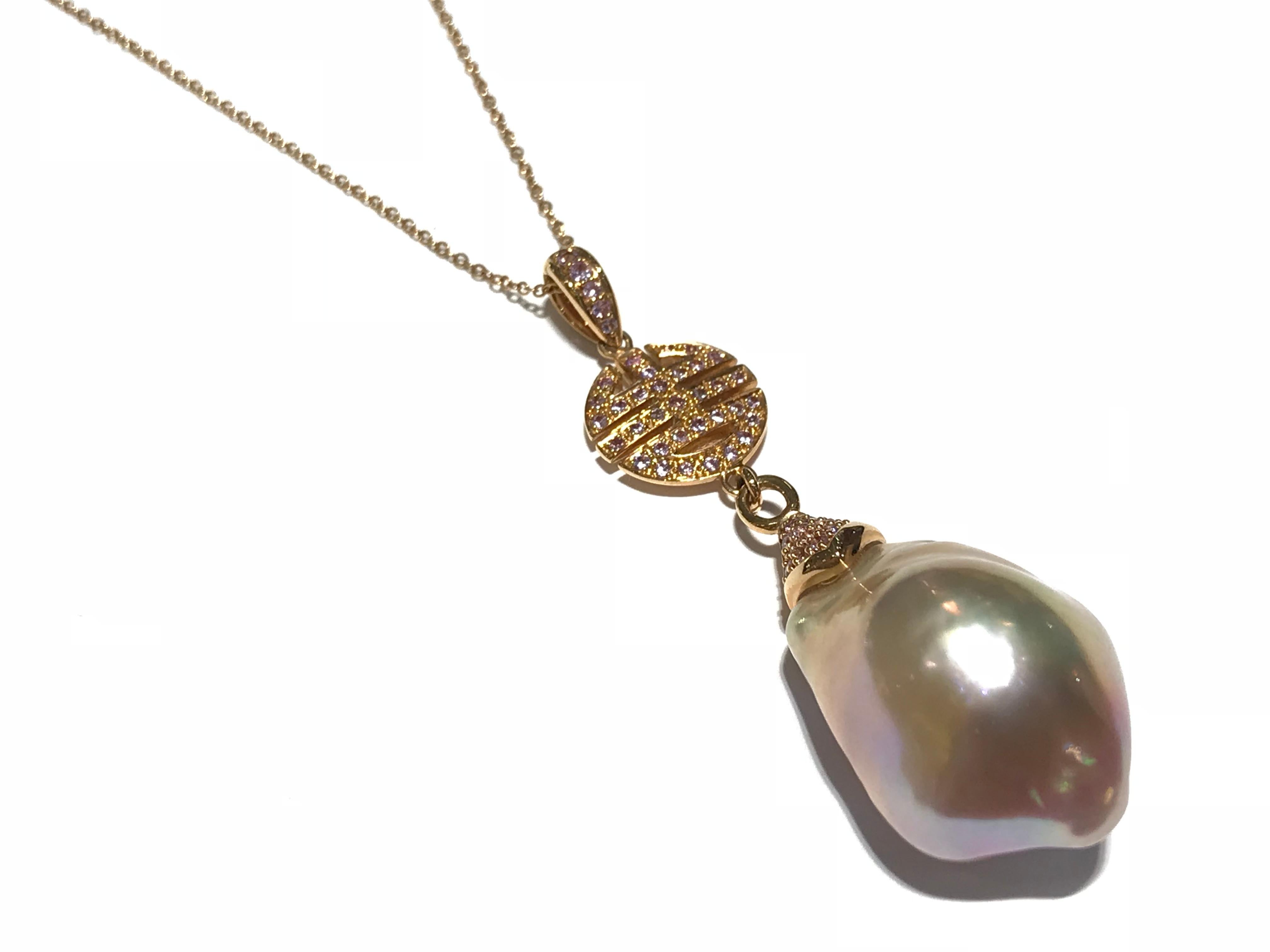 Mimi Boroque Pearl Necklace In New Condition For Sale In Toronto, Ontario