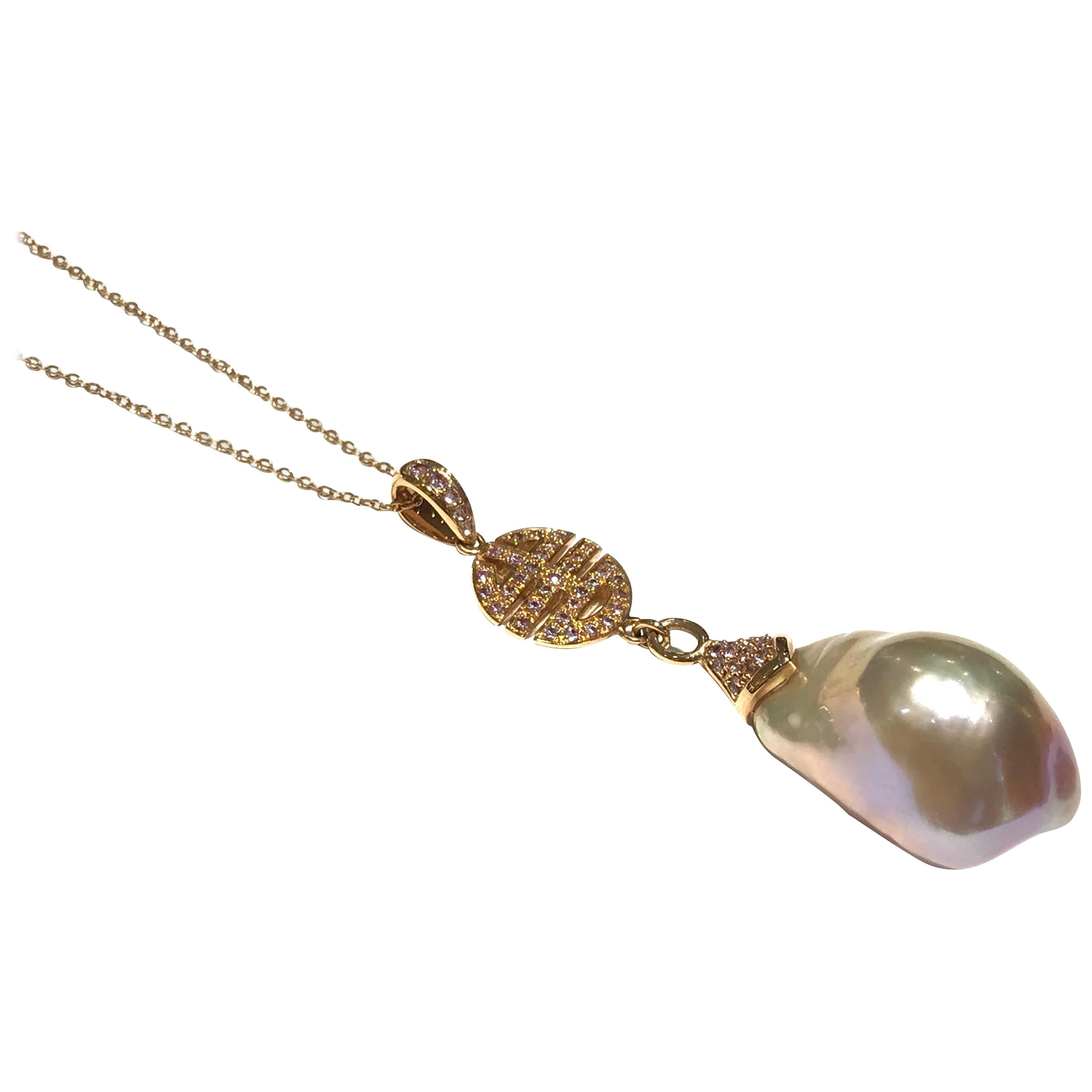 Mimi Boroque Pearl Necklace For Sale