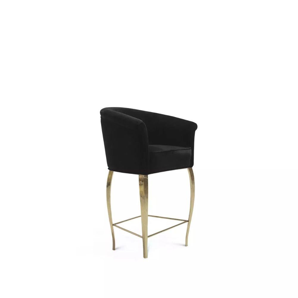 Mimi is the sophisticated and flirty girl-next-door of stools. This simple but sweet small armchair cozy design hugs your body in cozy upholstery fabric. Her attractive body with modern curves is accented by long, sexy metal legs.

As